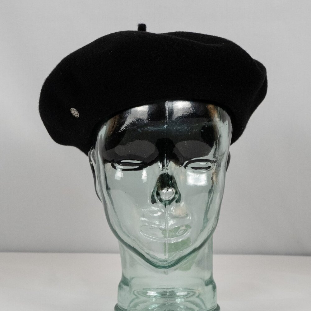 Laulhere French Merino Black Wool Beret